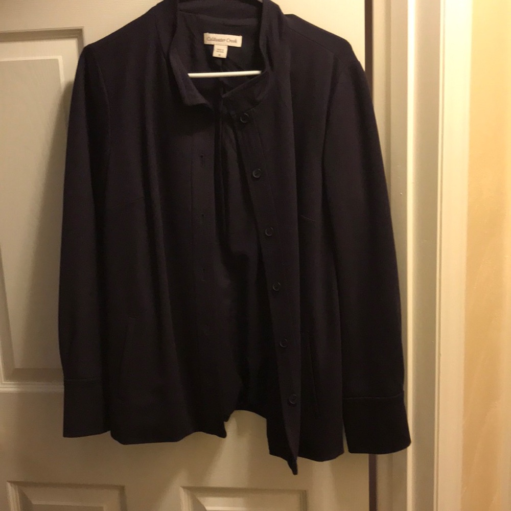 Dark eggplant blazer coldwater creek 12